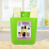 2-Section Multipurpose Wall Holder ? Mobile, Remote & Makeup Brush Storage (1 Pc)