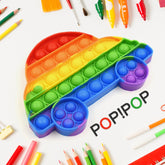 Fidget Toy Push Bubble Fidget Sensory Toy for Kids and Adults Fidget per Stress Reliever Sensory Fidget pers (Butterfly & Car Shape / 1 Pc)