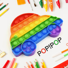 Fidget Toy Push Bubble Fidget Sensory Toy for Kids and Adults Fidget per Stress Reliever Sensory Fidget pers (Butterfly & Car Shape / 1 Pc)