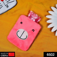 Pink Hot Water Bag with Cover ? Relief for Neck, Shoulders & Cramps