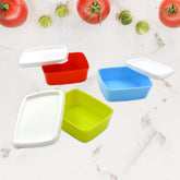 3-Piece Multicolor Airtight Container Set ? Rectangular Food & Fridge Storage
