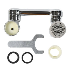 Splash Faucet Filter ? 180° Rotating Sprayer, Double O-Ring, Movable Water-Saving Sink Aerator Extender (Loose)