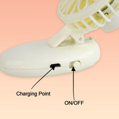 Mini USB Handheld Fan, Portable Rechargeable Mini Fan for Home, Office, Travel and Outdoor Use (1 Pc)