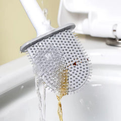Portable Silicone Toilet Brush ? Wall-Mounted, Anti-Drip Cleaner with Non-Slip Handle