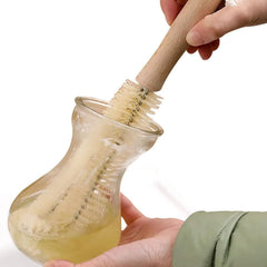 13 inch Bottle Brush, Bristle Brush with Wood Handle, Washing Brush with Wooden Handle, Kitchen Cleaning Tool, Brushes for Dish, Tumbler, Teapot, Cup, Pan