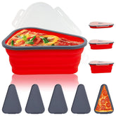 Reusable Expandable Pizza Storage Container with 5 Microwavable Trays ? Adjustable for Home & Outdoor Use