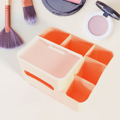 6-Compartment Desk Organizer ? Multi-Function Storage for Tissue, Stationery, Remote & Mobile (Home/Office)
