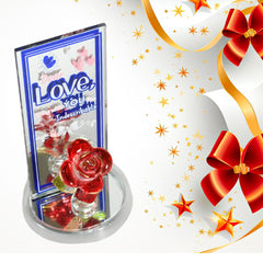 Lovely Rose Showpiece ? Romantic Gift Set for All Occasions (1 Pc)