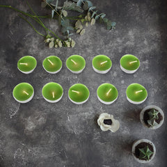 8-9 Hour Unscented Smokeless Candles ? For Diwali, Christmas, Weddings, Parties & Mood Dinners (10 Pc)