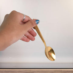 Premium Luxurious Stainless Steel Coated Spoons (6 Pcs Set / Golden)