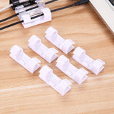 Plastic Cable Clips ? Strong Adhesive Wire Organizer for Home, Office & Car (20 Pcs)