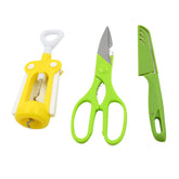 Multifunction Kitchen Tool Set ? Stainless Steel & Plastic Knife and Scissors