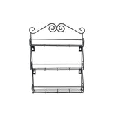 Big Wall Mounted Iron Wall Shelf with 3 Storage Racks for Kitchen, Pantry, Cabinet, Counter top or Free Standing, Rack Holder for Kitchen