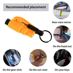 2-in-1 Emergency Safety Cutter ? Keychain Tool for Glass Breaking & Seatbelt Cutting, Portable & Handy
