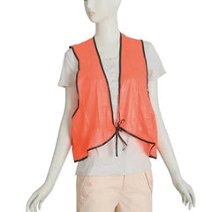 Economy PVC Safety Vest ? Soft Vinyl, Tie Closure, High Visibility