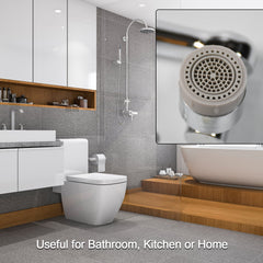 Splash Faucet Filter ? 180° Rotating Sprayer, Double O-Ring, Movable Water-Saving Sink Aerator Extender (Loose)