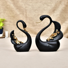 Black Swan Pair Sculpture showpiece
