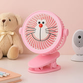 USB Portable Mini Desk Fan with Light ? Personal Table Fan for Office, School & Home Use (1 PC)
