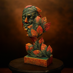 Leaf Face Sculpture Set