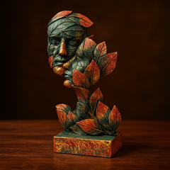 Leaf Face Sculpture Set