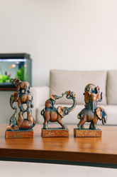 Stacked Elephant Statue Decor