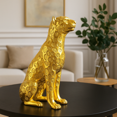 Golden Leopard Luxury Showpiece