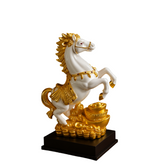 Luxury White & Gold Horse Statue