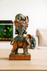 Stacked Elephant Statue Decor