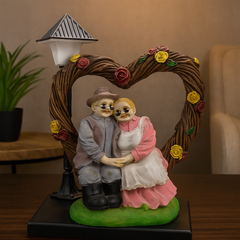 Elderly Couple Showpiece Under Heart Arch