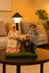 Elderly Couple Garden Tea Showpiece