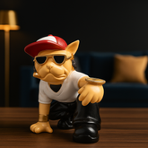 Cool Hip-Hop Dog Statue Decor