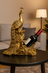 Golden Peacock Decor Showpiece