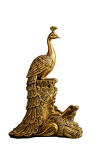 Golden Peacock Decor Showpiece