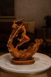 Wooden Dancing Lady decor showpiece