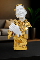 Golden Musician Sculpture Set Decor