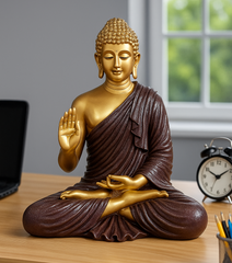 Maroon Buddha decor sculpture