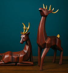 Modern Deer Statue Set