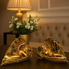 sleeping angel decor showpiece