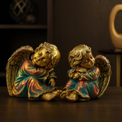 sleeping angel decor showpiece