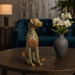 Leopard home decor statue