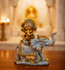 Ganesha on Elephant Statue