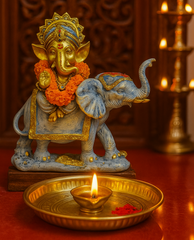 Ganesha on Elephant Statue