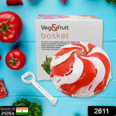 Folding Fruit Basket with Hanging Stand ? Lotus Shape Tray for Fruits & Vegetables (1 Pc)