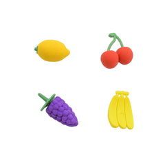 Mini Cute Vegetables and Fruits Erasers or Pencil Rubbers for Kids, 1 Set Fancy & Stylish Colorful Erasers for Children, Eraser Set for Return Gift, Birthday Party, School Prize, 3D Erasers (4 pc Set)