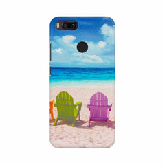 Empty Ocean and Colorful Chairs Mobile Case Cover