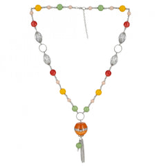 Stone Beads Fashion Silver Necklace