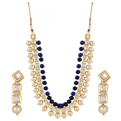 Fashion Jewelry Kundan Pearl Stylish Fancy Wedding Party Wear Jewellery Set