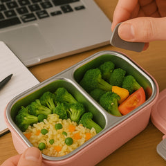 BPA-Free Snack Pack-2 Lunch Box ? 2-Compartment