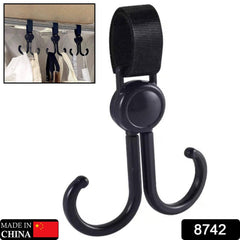 360° Rotating Multi-Purpose Baby Carriage Hook ? For Strollers, Cars & More (1 Pc)