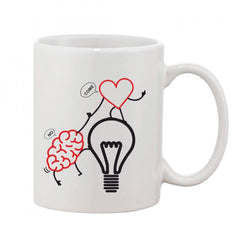 Generic Printed Ceramic Coffee Mug - 1 Pieces, White, 11oz